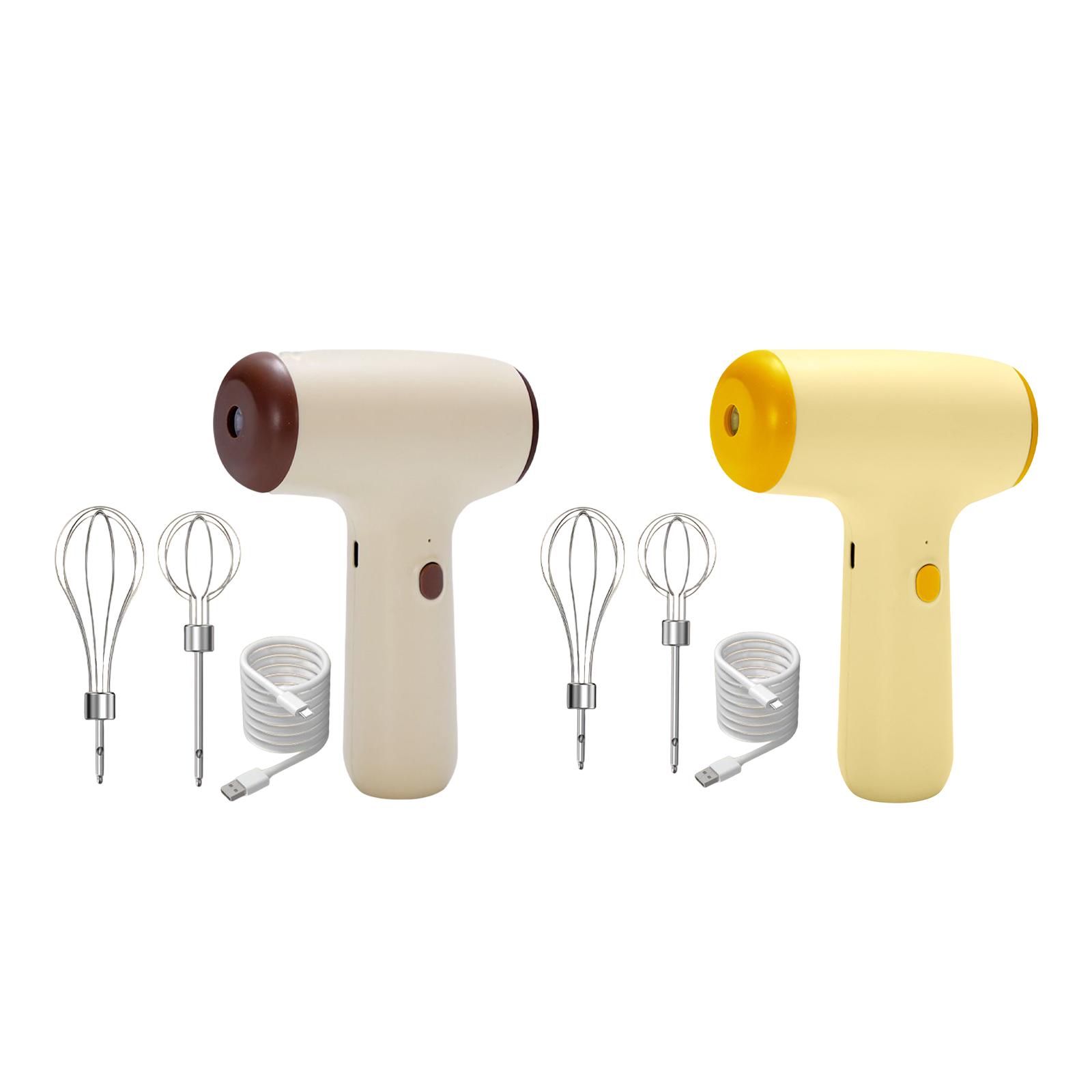 Electric Mixer Portable Food Mixers Handheld Blender 2 Mixing Head Rechargeable Whisks Dough Stirrer Egg Beater Home Appliance