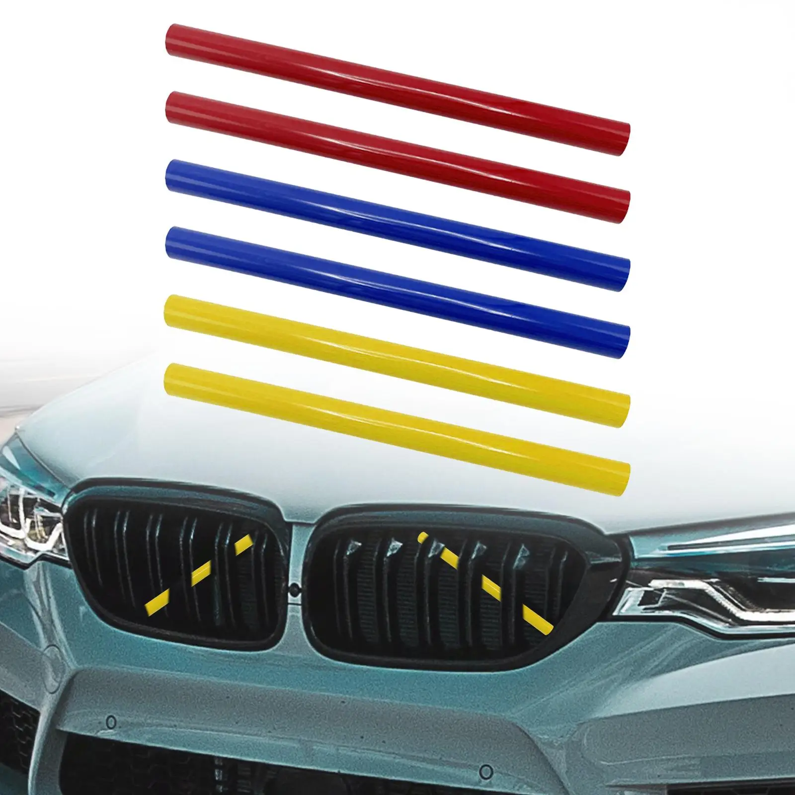 2pcs Front Grille Trim Strips Cover Grill Stripes for BMW 1 Series F20 116i