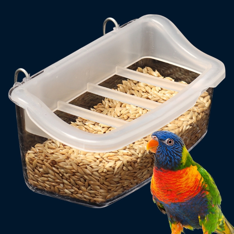 Title 5, Birdcage Feeder Antisplash Parrots Feeding Bowl...