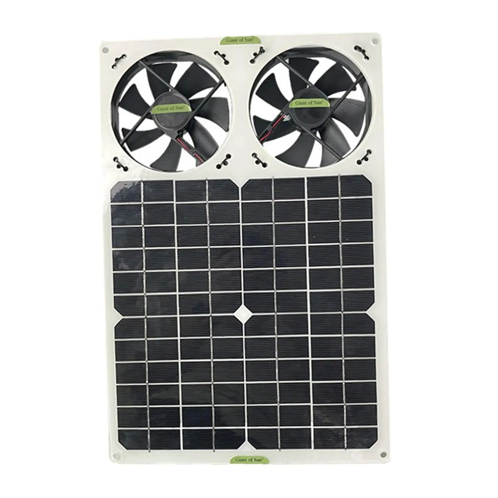 40W Solar Panel Powered Fan Exhaust Fan Ventilator Waterproof Ventilates 6 in for Touring Car Dog House Camping Chicken Coop RV