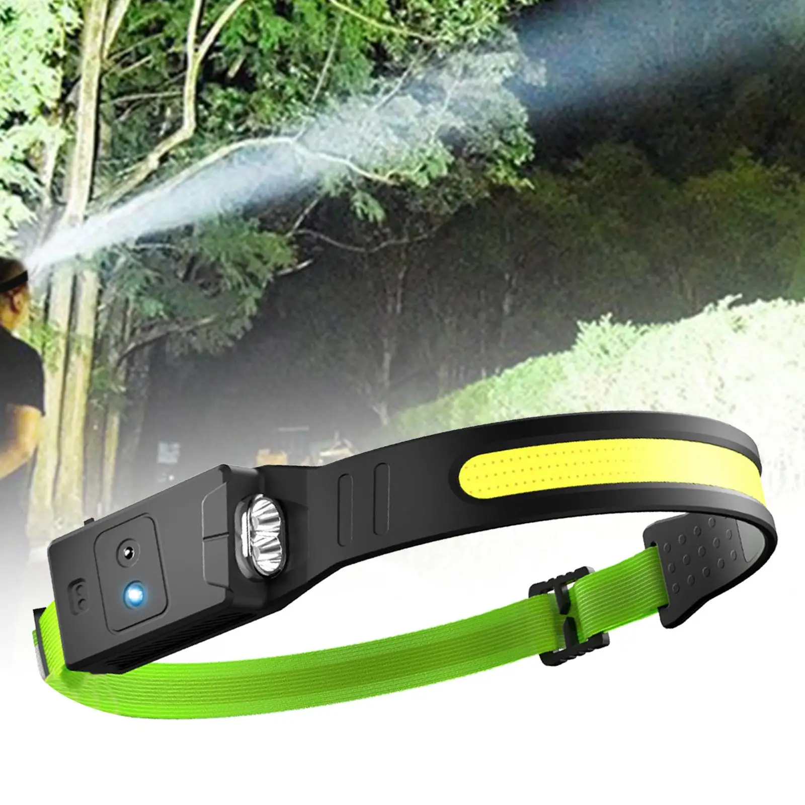 LED Headlamp Hand Sensor IPX4 Waterproof 3 Modes Lightweight Super Bright flashlights for Jogging Cycling Fishing Camping Adults