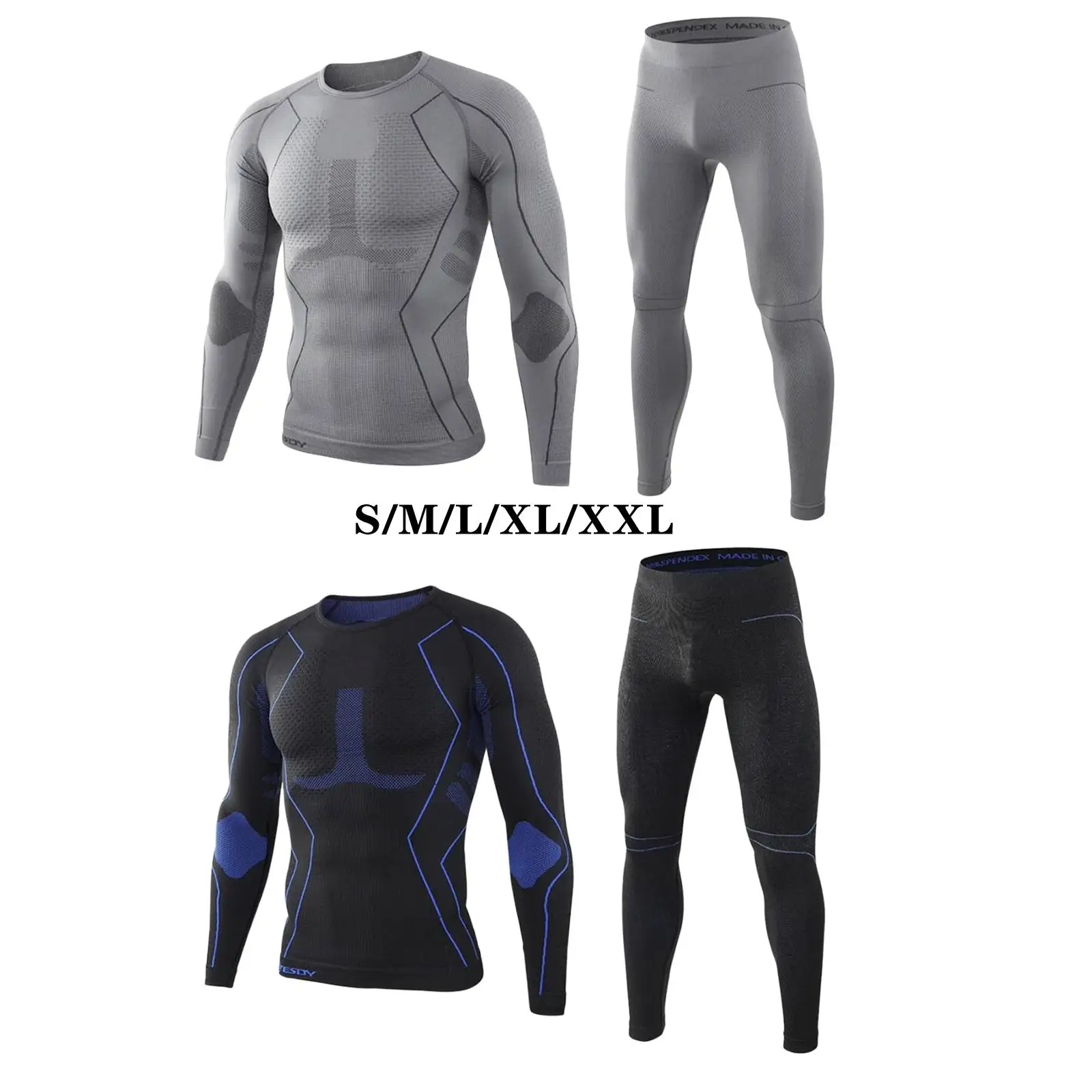 Underwear Sets Men Quick Drying Compression Leggings Long Sleeve Top Pants