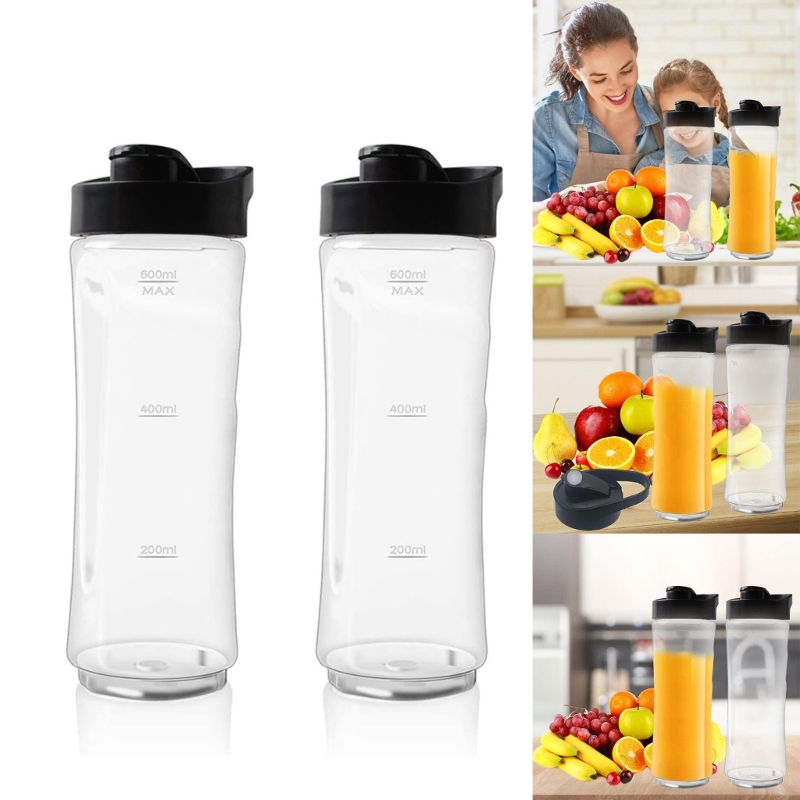 Description Picture 3 of itemPack of 2 Plastic Juicing Cup Blender Cup Juicing Machine Part Convenient Plastic Juicer Mugs for Oster BLSTPB BLSTP2