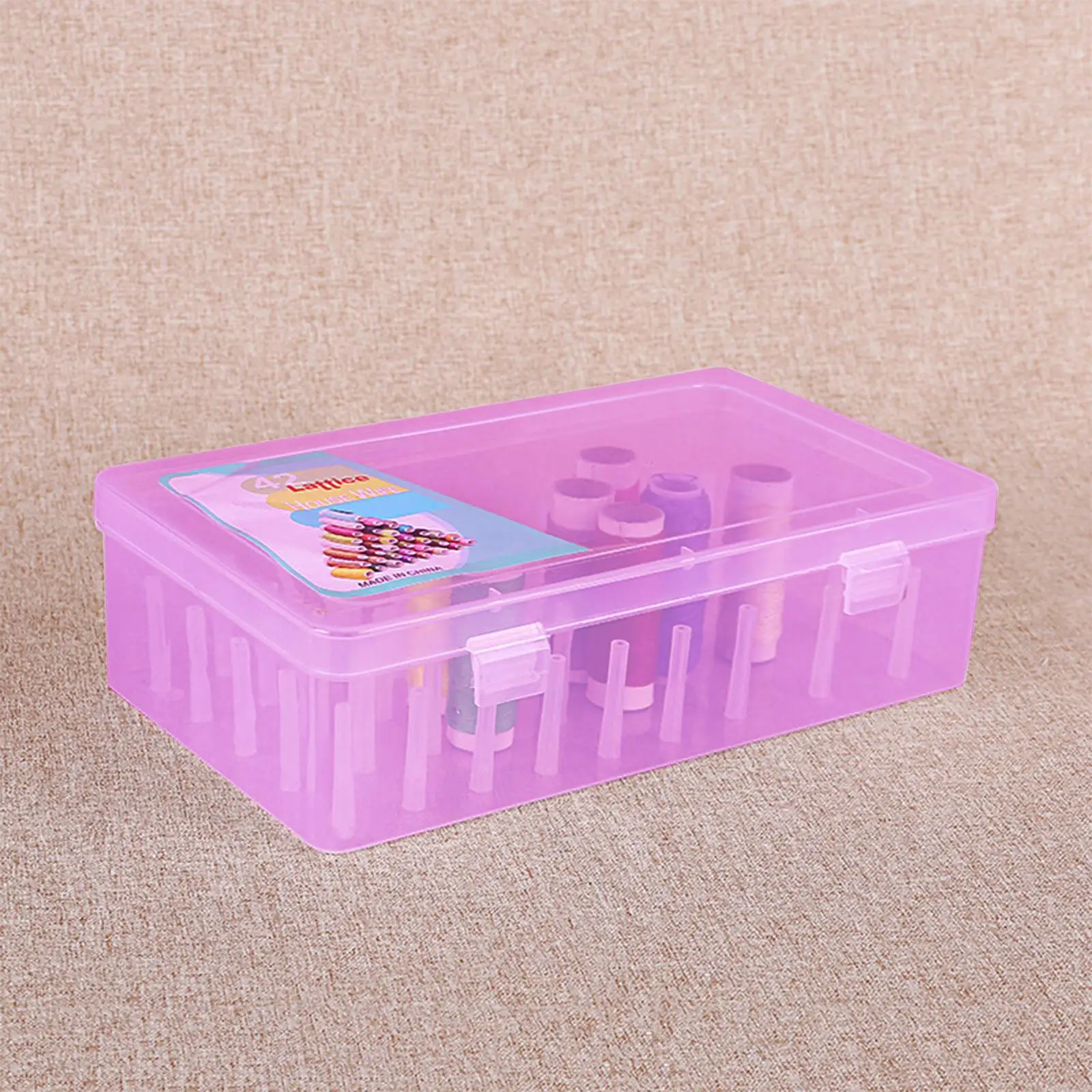 Sewing Thread Storage Box 42 Axis Container Holder Transparent Sewing Reel Case for Household Accessories Spools Sewing Bobbin