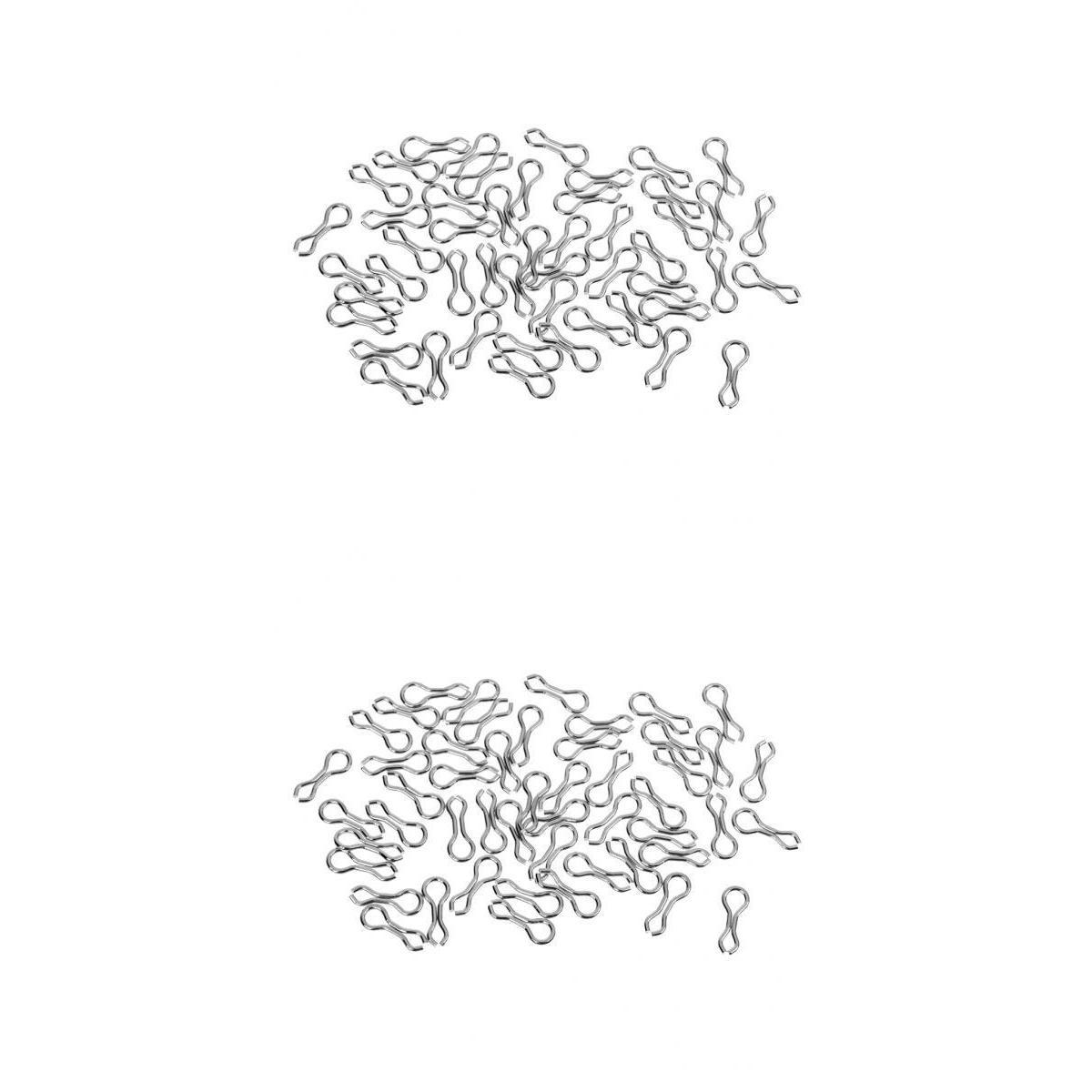 100 Count 1.2cm 1.6cm Alloy Sinker Eyes -Eyelets For  Weight Molds Sea Fishing Swivels