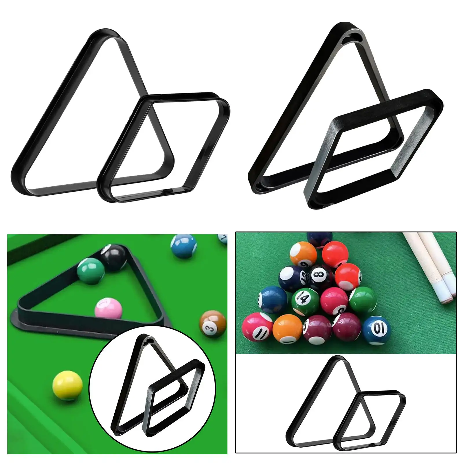 Billiard Ball Rack Set Triangle Rack Diamond Rack Table Accessory Durable Ball Holder Billiard Ball Stand Table Pool Ball Rack