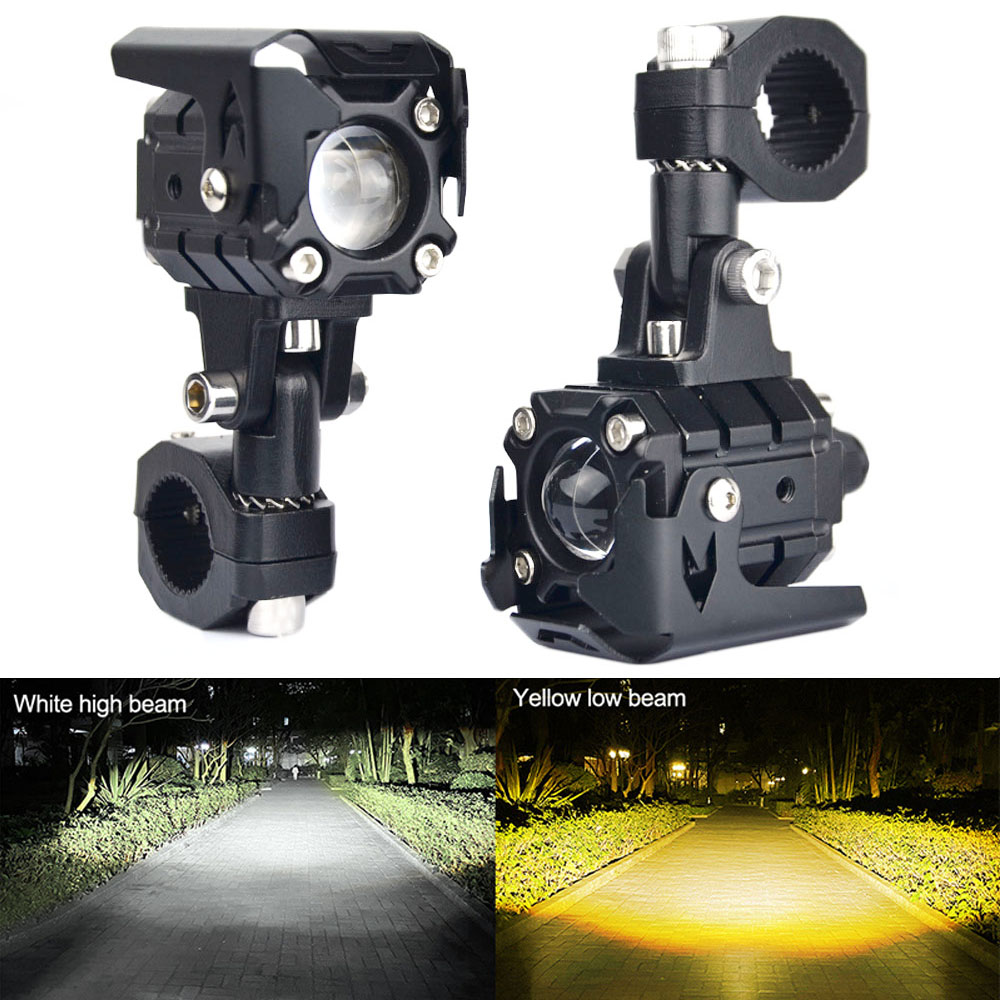 LED Motorcycle Headlight Driving Fog Lights LED Spotlight Auxiliary Fog Lamp Yel