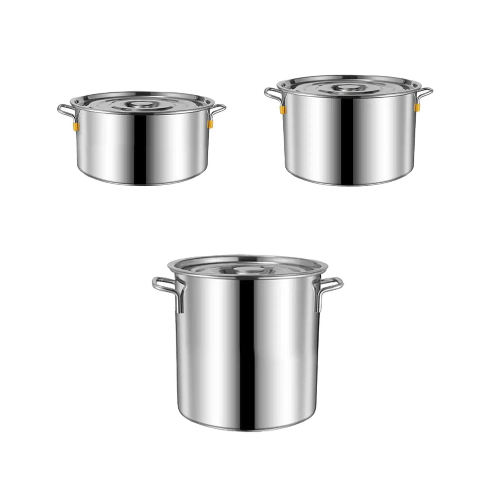 Cater Stew Soup Boiling Pan Double Handle Suitable for All Stoves Multipurpose