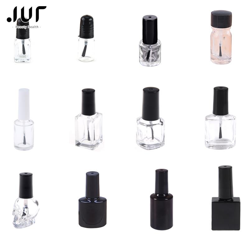 Best of Empty Nail Polish Glass Bottle Clear Portable Gel Container Filled Storage Box Square Round Makeup Tube Brush 2ml 5ml 10ml 15ml Reviews & Tips