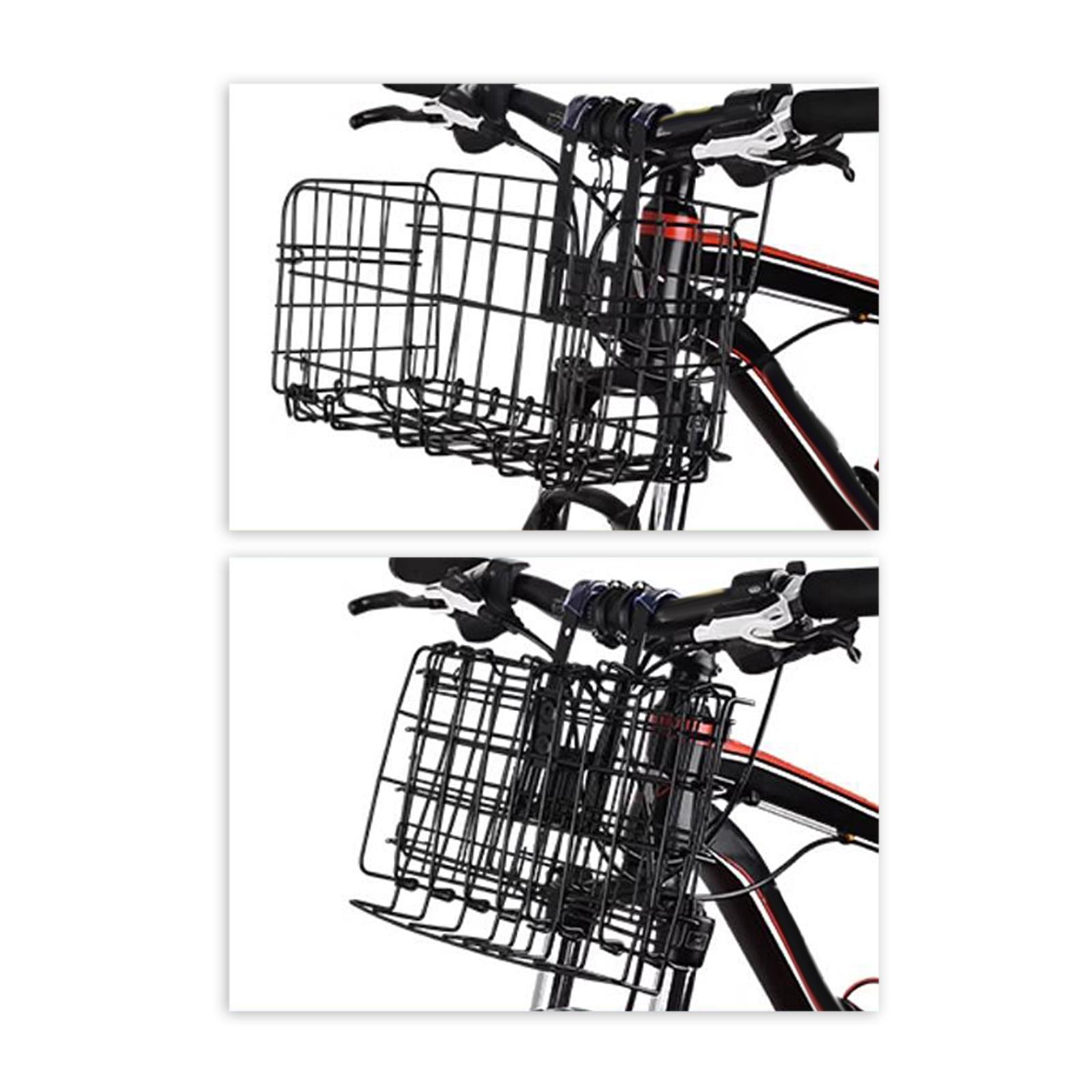 Thicken Metal Front Handlebar Bike Basket Detachable Versatile Heavy Duty