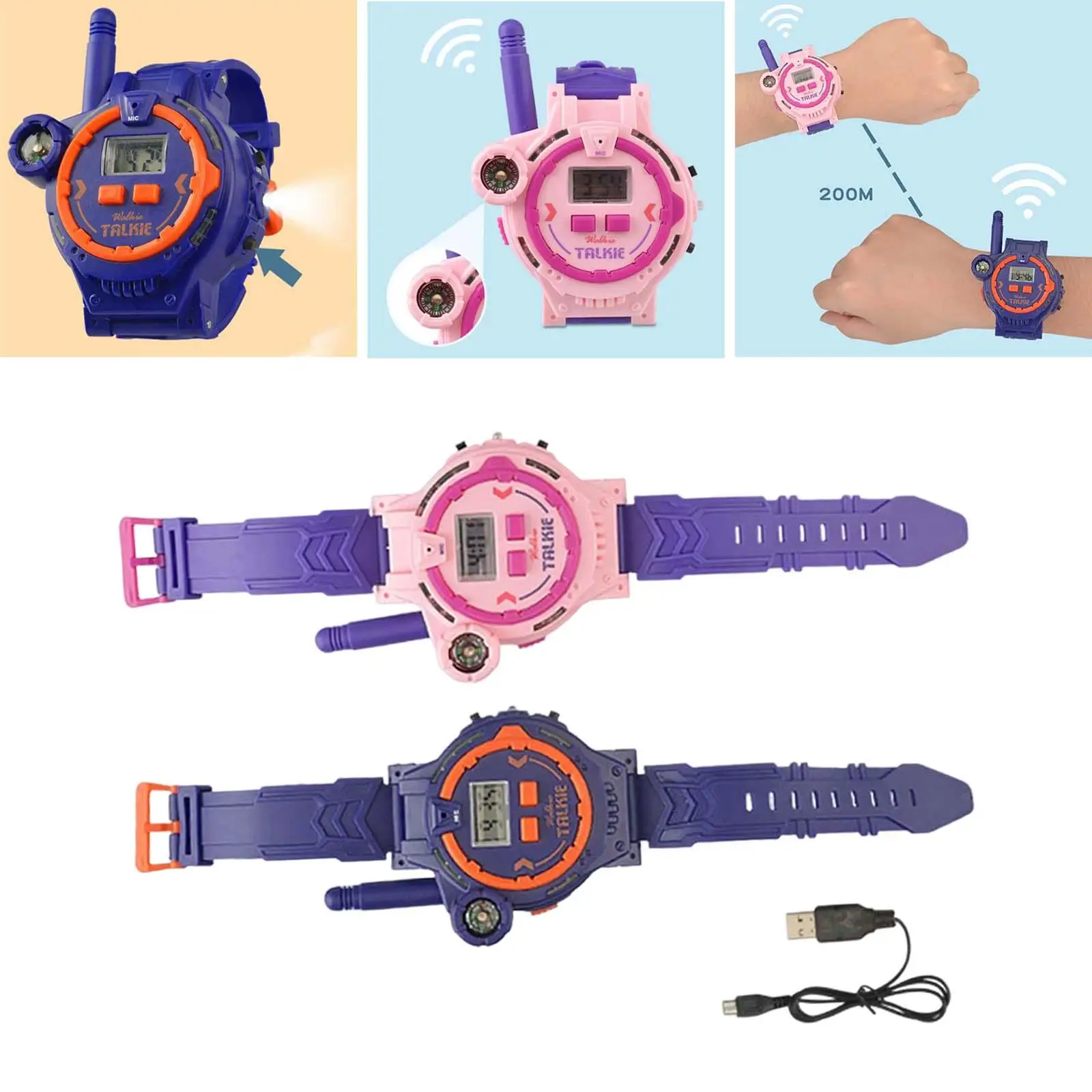  Radios Speaker Watch LED Lights Phone for 3 Ages Boys and Girls Toddler Educational Toys Birthday Gift