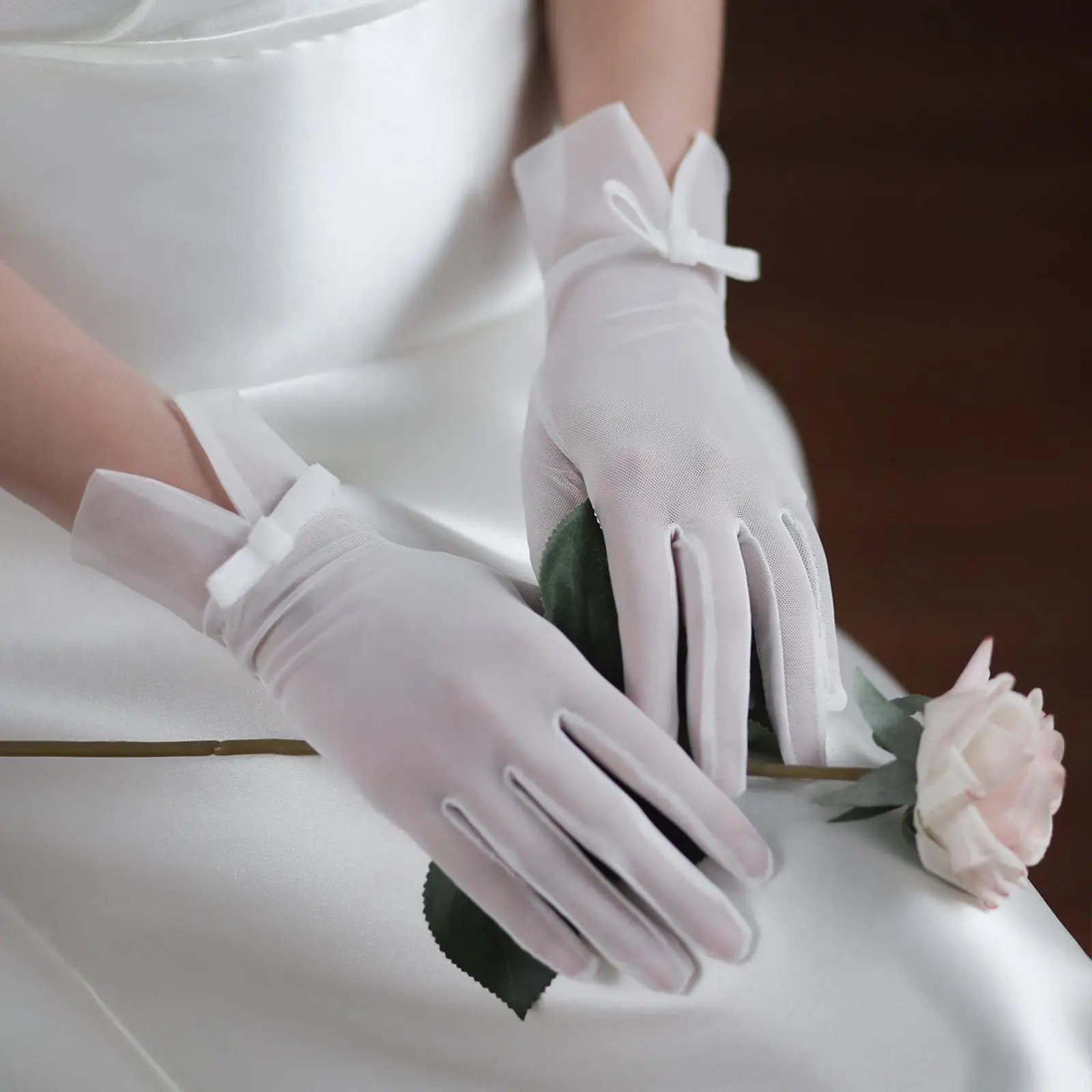 Wedding Bride Dress Gloves Women Gloves Lady Dancing Gloves Costume Accessories Dress up Elegant for Tea Party Banquet Halloween