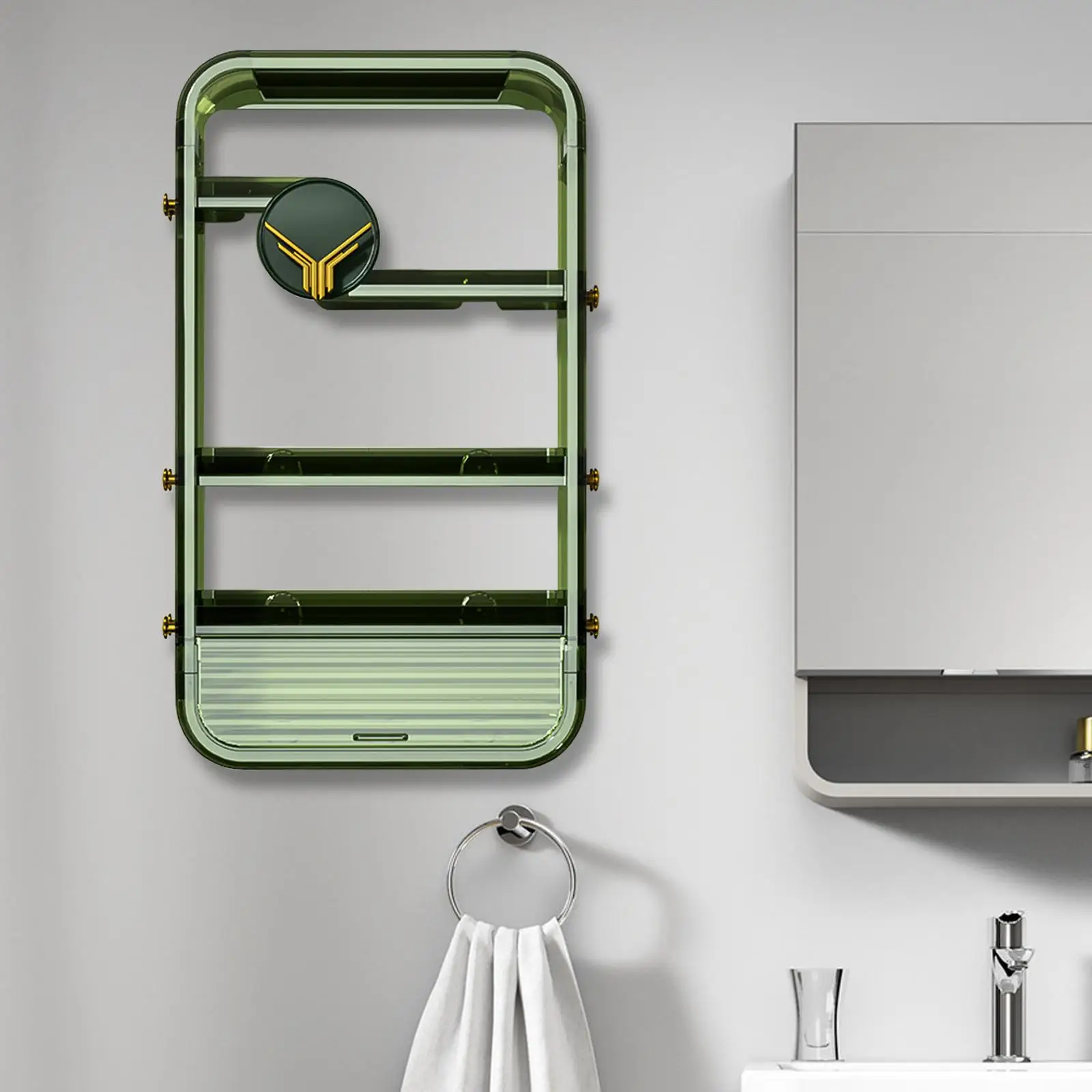 Toiletries Storage Rack Cosmetic Display Case for Countertop Living Room Dresser