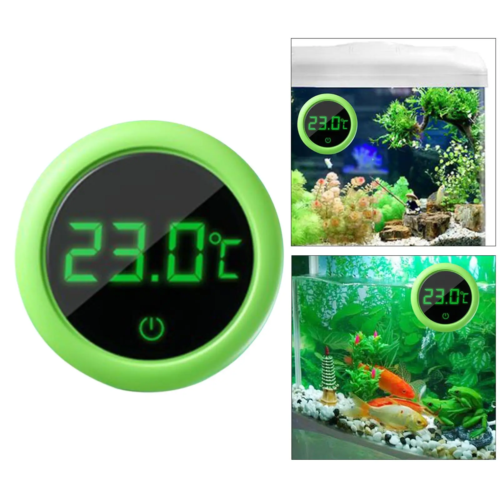 Digital Fish Tank Thermometer Instant Read High Accurate Stick On LCD Display Mini Aquarium Thermometer for Aquarium Fish Tank