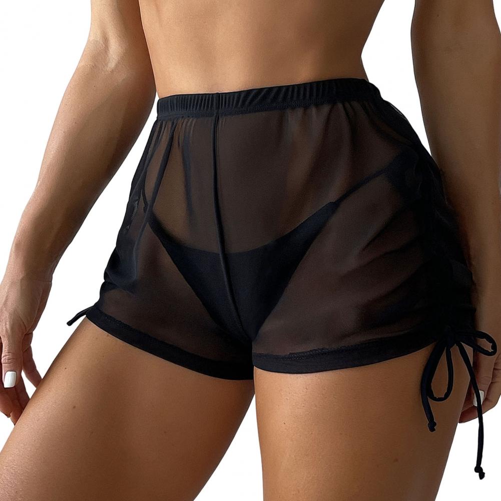 Short De Bain Sexy En Maille Taille Haute Avec Cordon De Serrage 10 S55B69Cf21Afb4281A42E1532C3Ba8335D