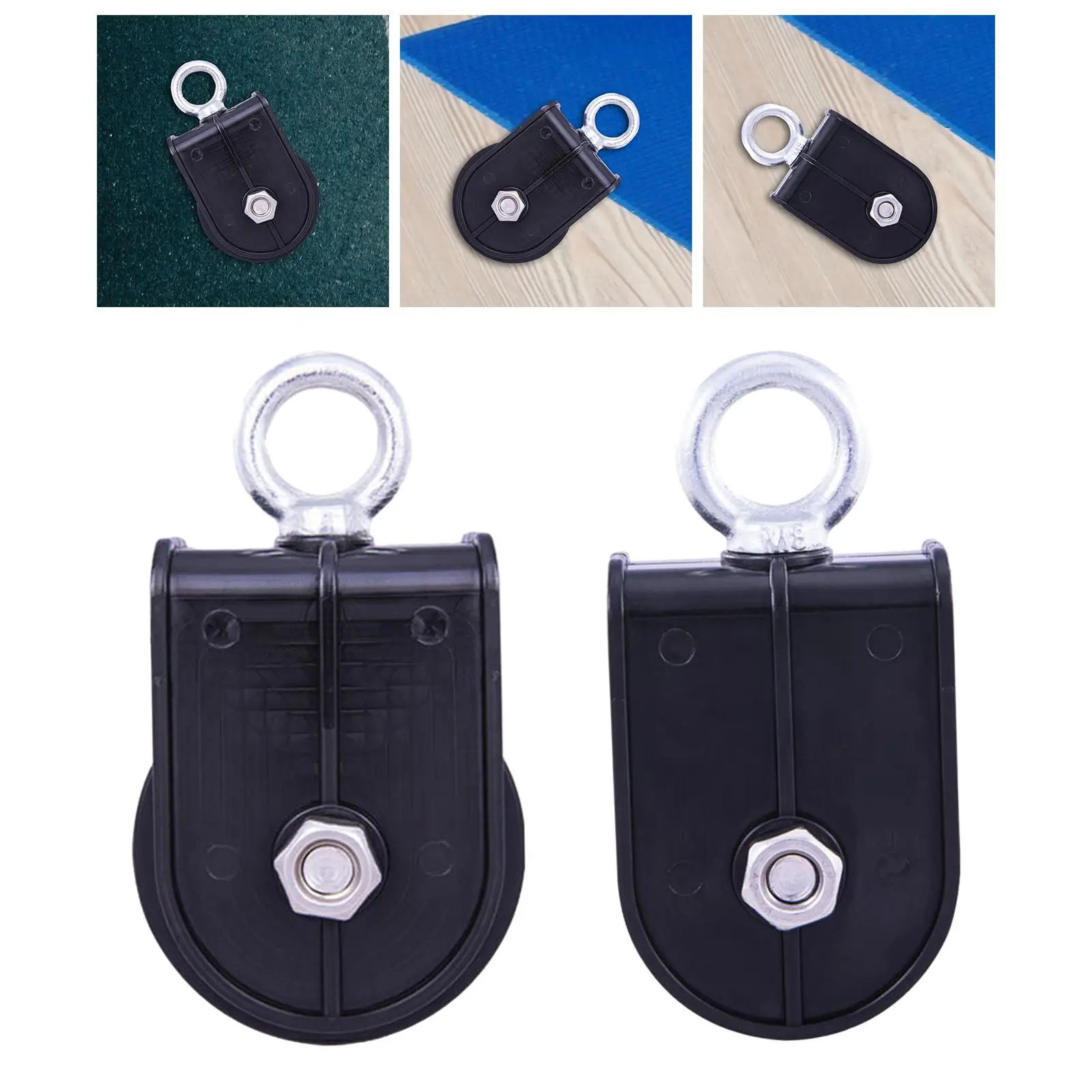 Cable Pulley Mute Roller Pulley Hoists Roller for Pulley System Snatch Block Cable Pulley Attachments Lifting Block Clothesline