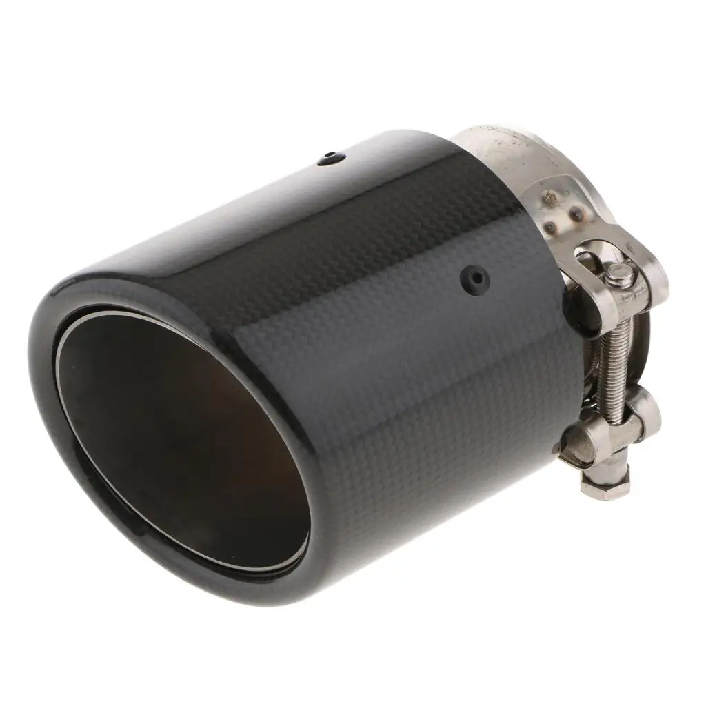 80mm Inlet 101mm Outlet Carbon Fiber Car Exhaust  Tail 