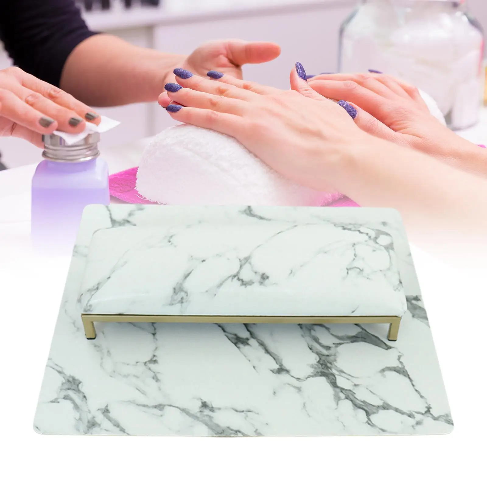 Nail Hand Pillow Non Slip Nail Arm Rest Holder for Manicurist Salon Nail Art