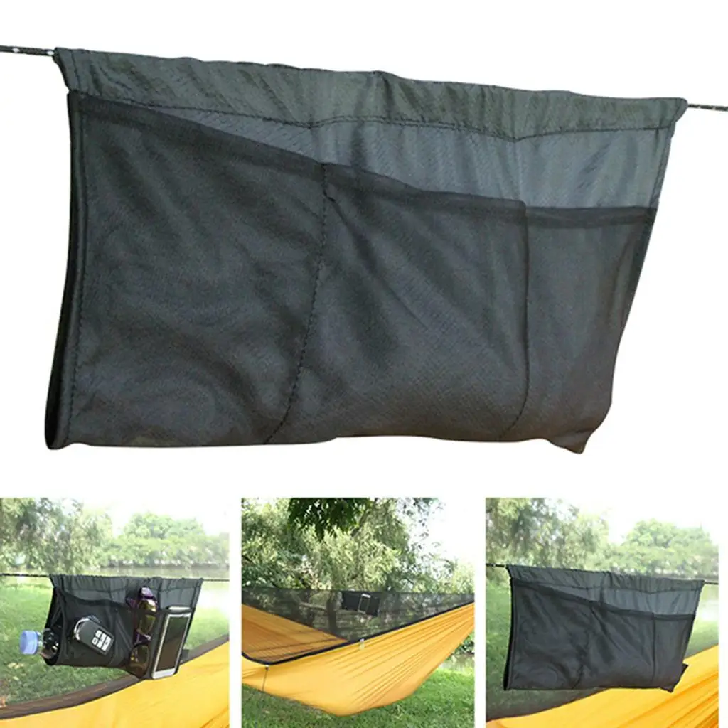 7-Pocket Storage Durable Mesh Bag Dangling Pouch for Camping Hiking Hammock