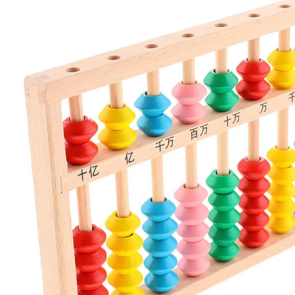Wooden Abacus with 10 Columns 70 Beads  Cognition Supply Boys Girls Birthday Christmas Gifts