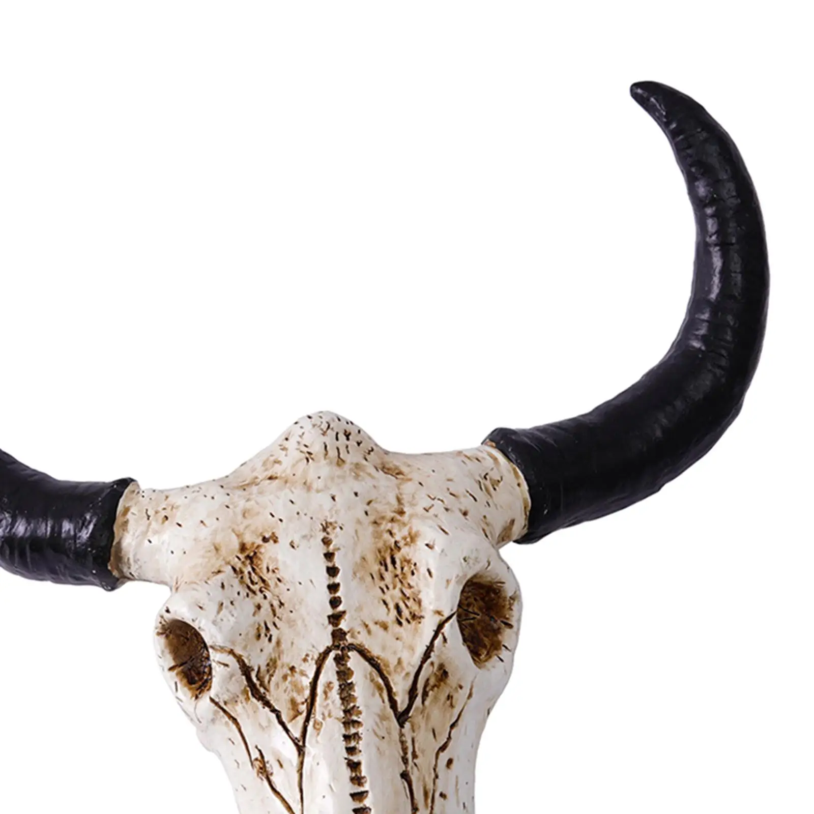 3D Bull Skull Sculpture Animal Cow Skull Head Animal Head Figurine Cow Skull Statue for Office Decoration Collection