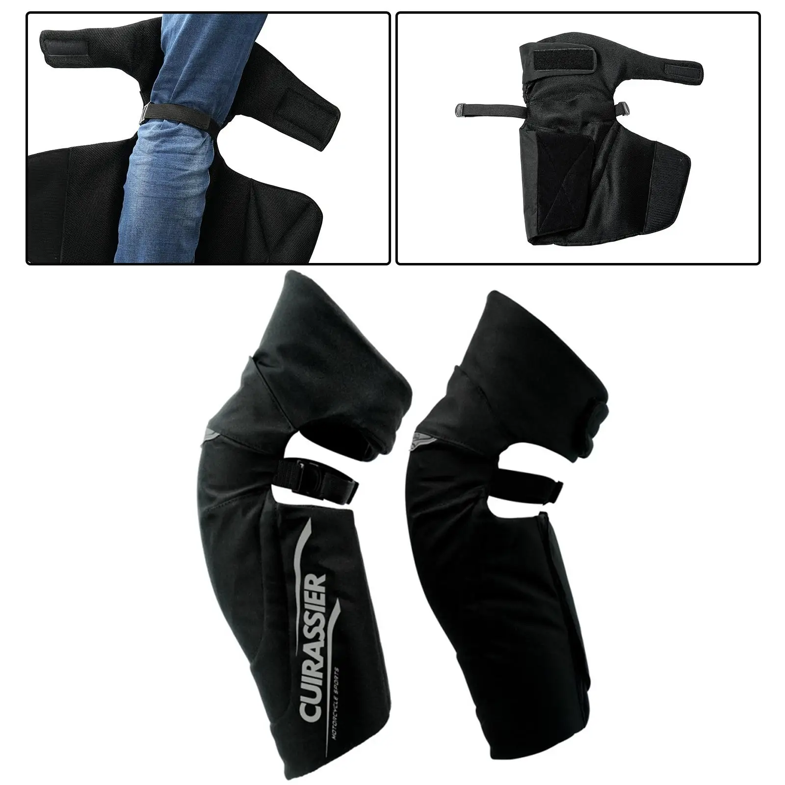 Motorcycle Knee Pads Guards Oxford Cloth Gaiter Fit for Motocross Cycling