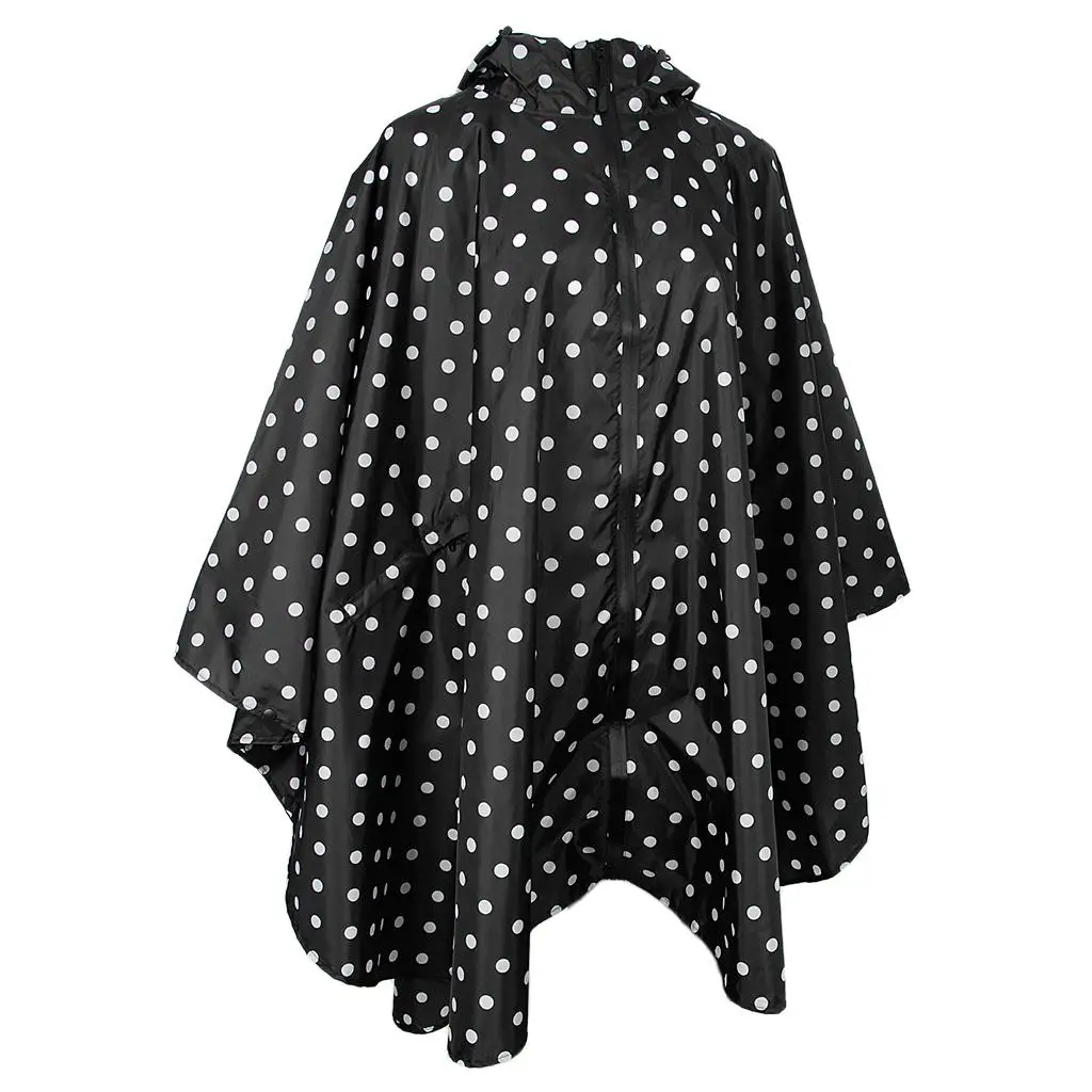 Women`s Lightweight Waterproof Outdoor Hooded Zip  Portable Poncho