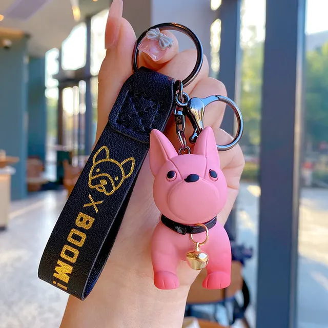  oAutoSjy Diamond Bulldog Keychain Bling Rhinestone Car Key Ring  Purse Handbag Charm Universal Key Ring Dog Pendant Gift Pink : Clothing,  Shoes & Jewelry