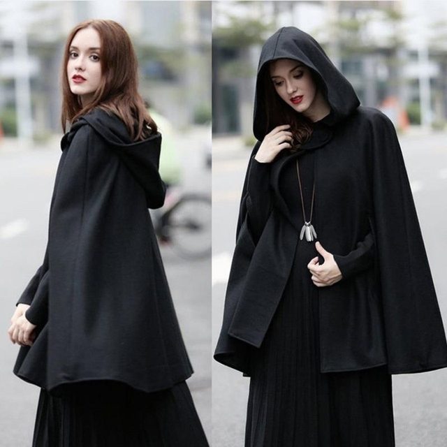 Medieval Vintage Multicolor Hooded Cape Coat Women Winter Vintage Elegant  Viking Robe Capes Costume Loose Shawl Long Cloak 3XL - AliExpress