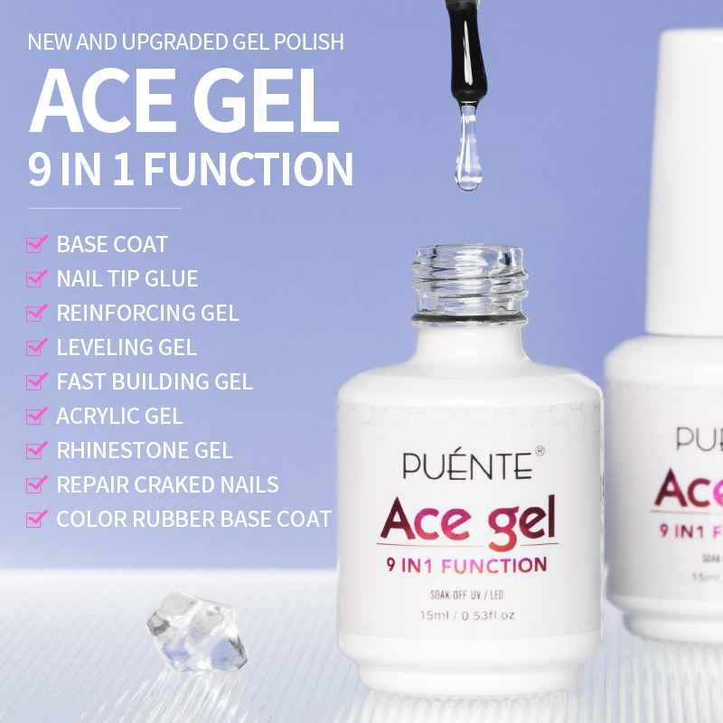 Best of 15ML Ace Gel 9-in-1 Nail Glue Gel Nail Polish Transparent Clear Function UV Gel Soak Off Nail Art Gel Varnish Thickness Base Gel Reviews & Tips - Image 6