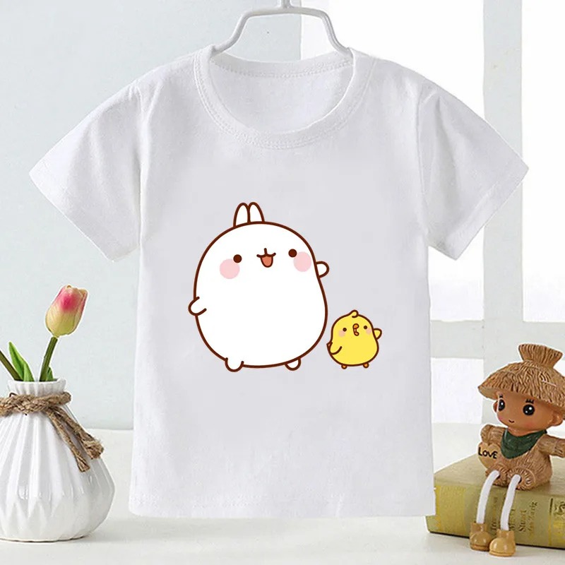 Title 8, Molang e Piupiu impresso cartoon camiseta infan...