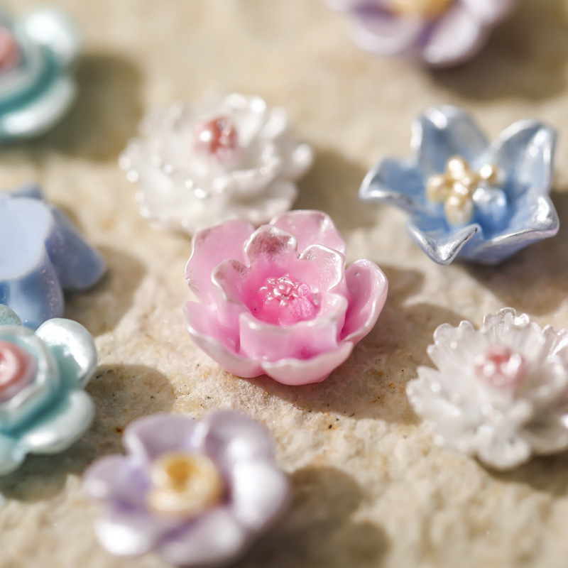 Best of 50PCS / Lot 3D Pearly-lustre Resin Nail Flower Charms Mixed Design Chinese Style Nails Art Decoration Jewelry Accessories Parts Reviews & Tips