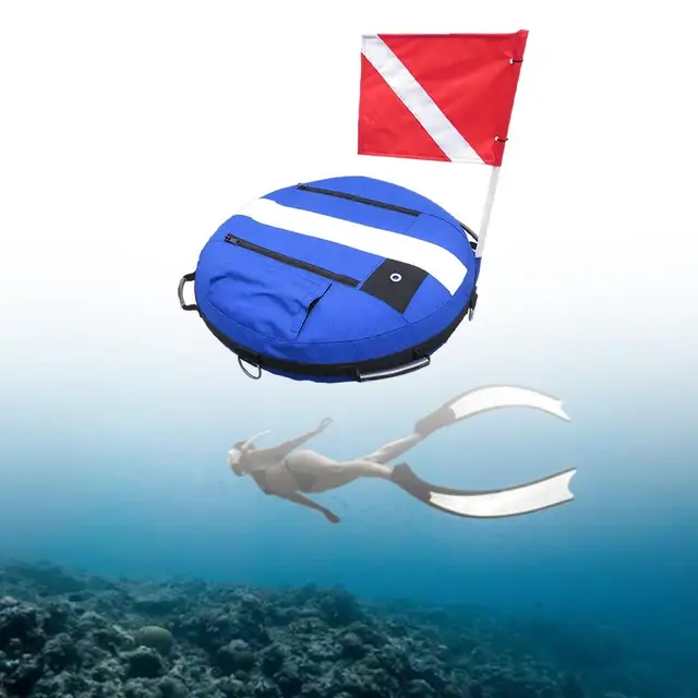 Scuba Diving Float Buoy Dive Snorkeling Buoy with Dive Flag High