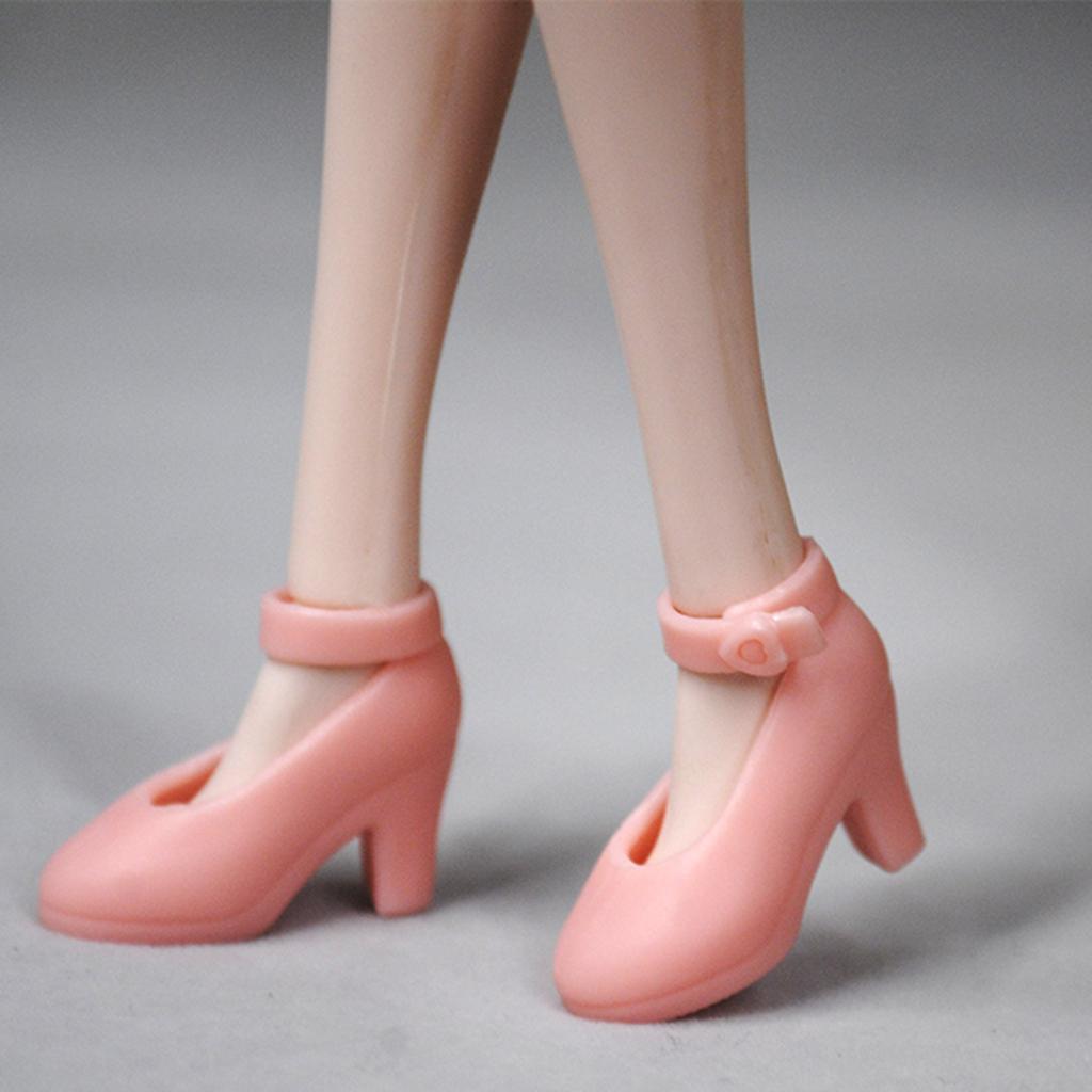 1:6 Fashionable BJD Shoes Plastic High Heel Shoes for BB Blythe SD Dress up Outfits Accs Girl Doll