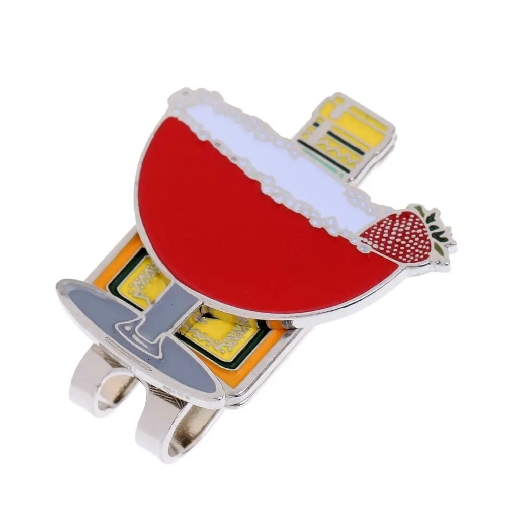 Sturdy Drinking Cup Hat Clip Golf Ball Marker Fit for Golf Cap Visor