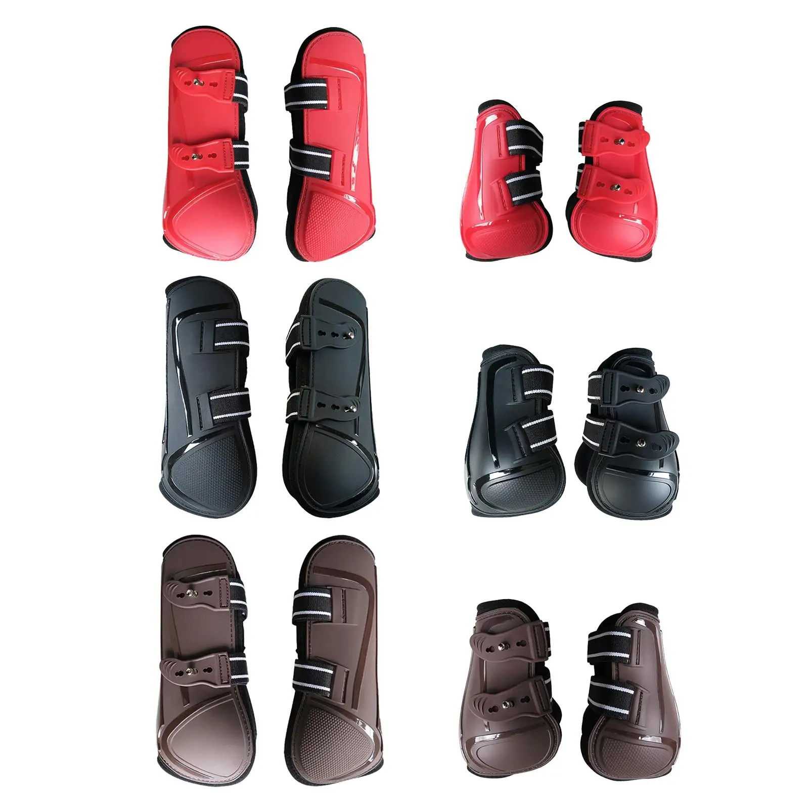 4 Pieces Front Hind Legs Jumping Tendon Horses Boots, Secure Leg Protection,