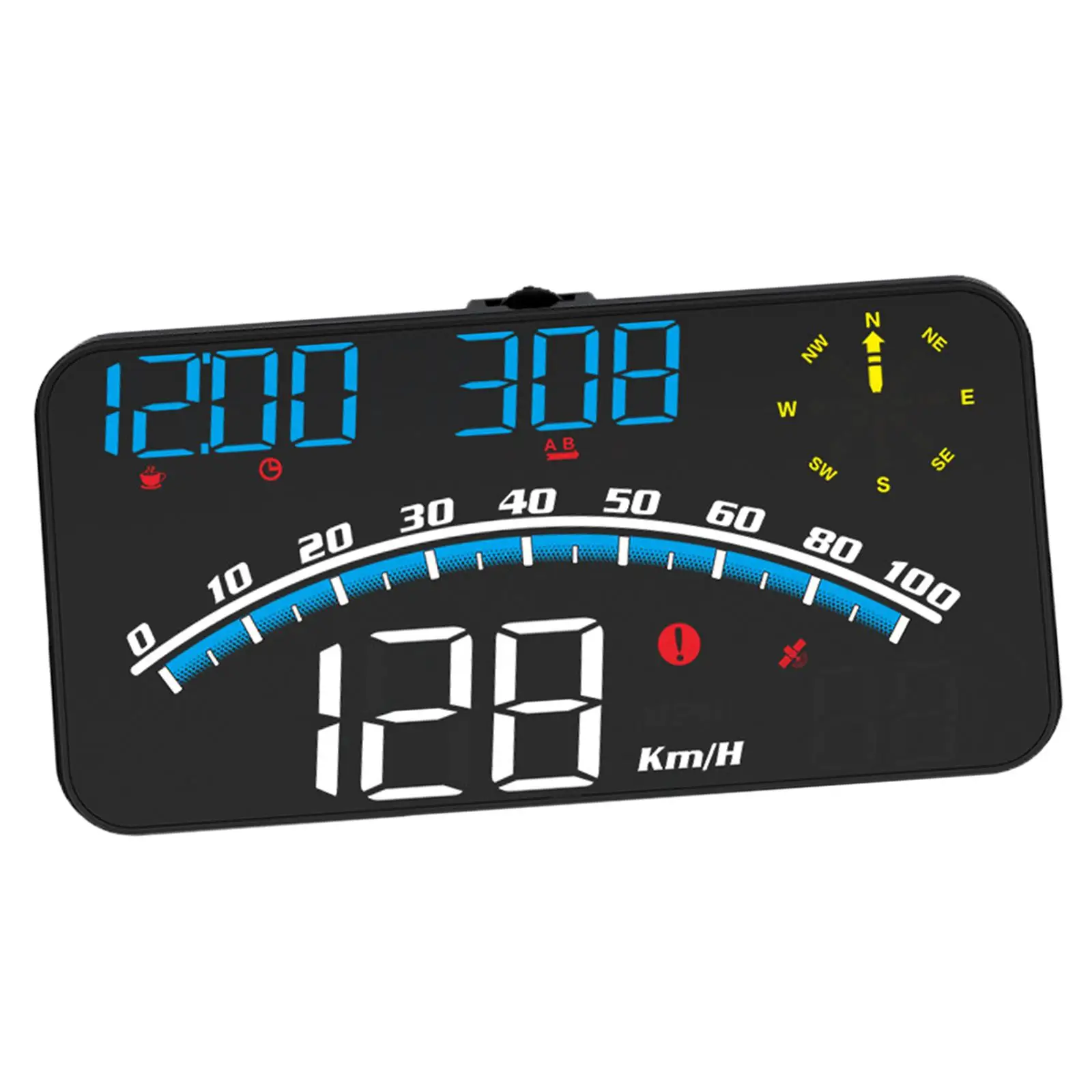 HUD Head up Display Speedometer Over Speed Alarm Multicolor GPS for Car