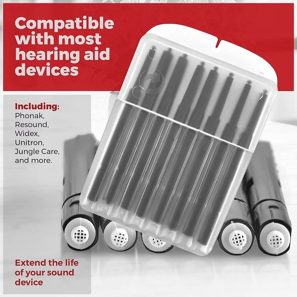 Description Picture 5 of item5Packs/40 Filters – Hearing aid wax guards filters Cerumen stop Wax traps for Phonak, Unitron, Widex hearing aids cleaner