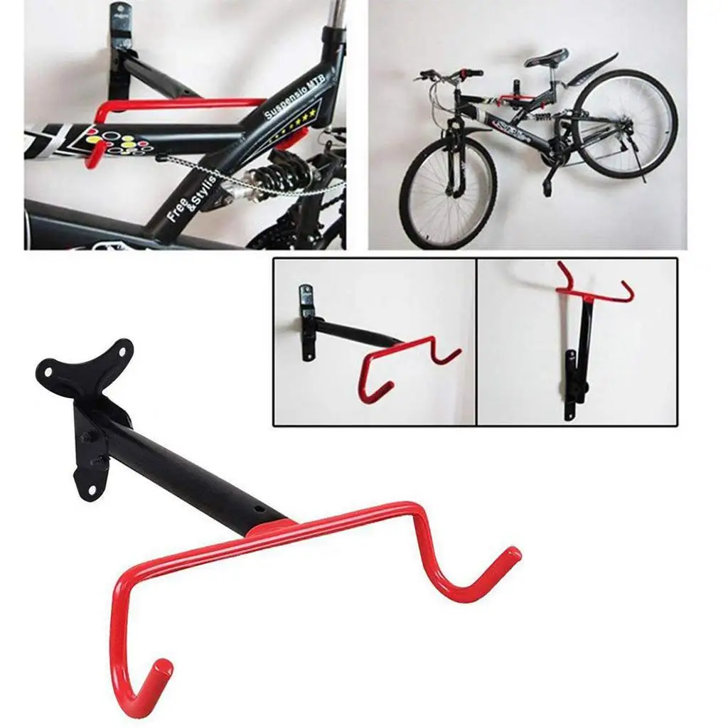 Mount Hook Room Bicycle Hanger Stand Shed Rubber-Coated Hanger
