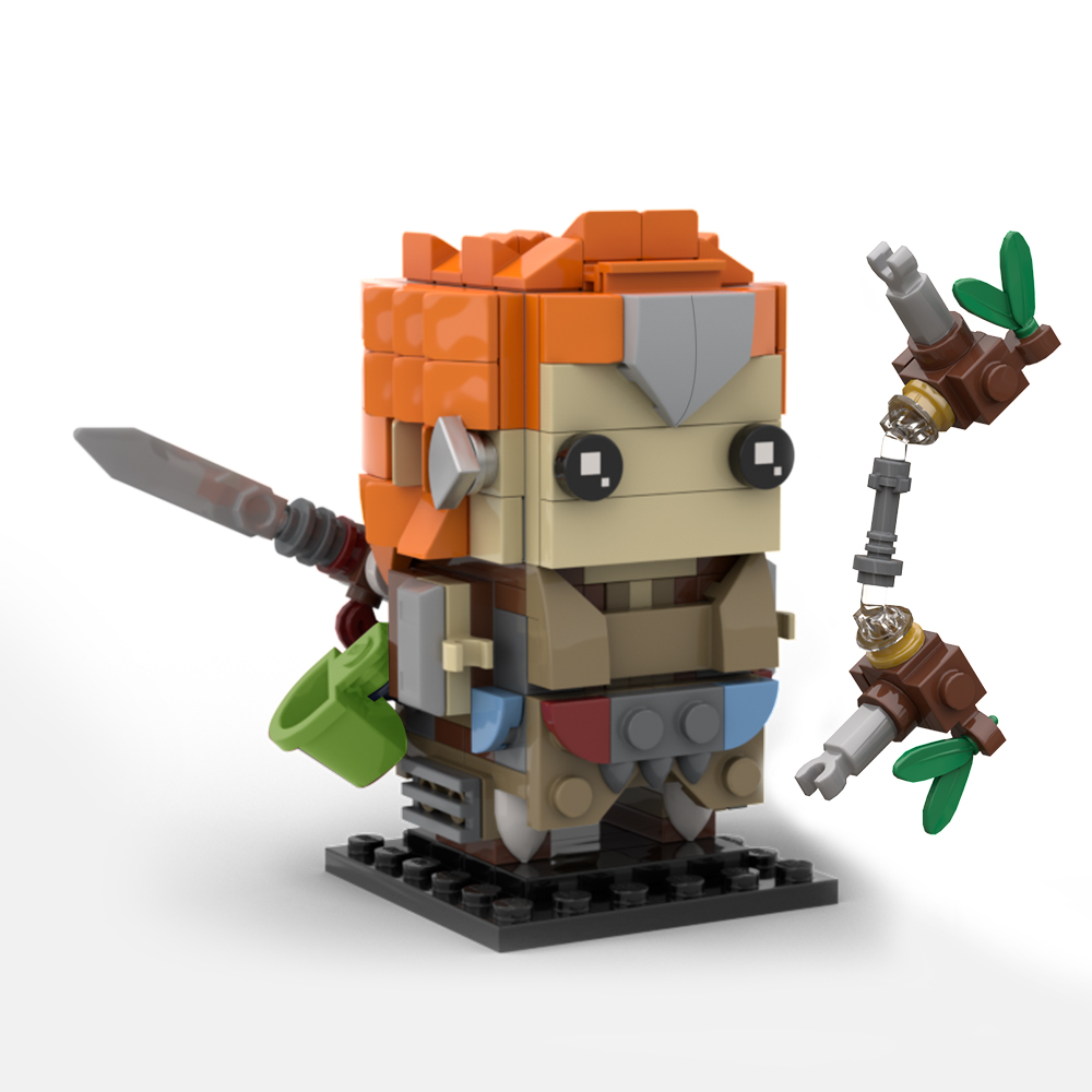 Конструктор MOC Horizon Zero Dawn ALOY Brickheadzs, набор блоков для  женщин, игра воинов, охотников, персонажи, модели, детские игрушки