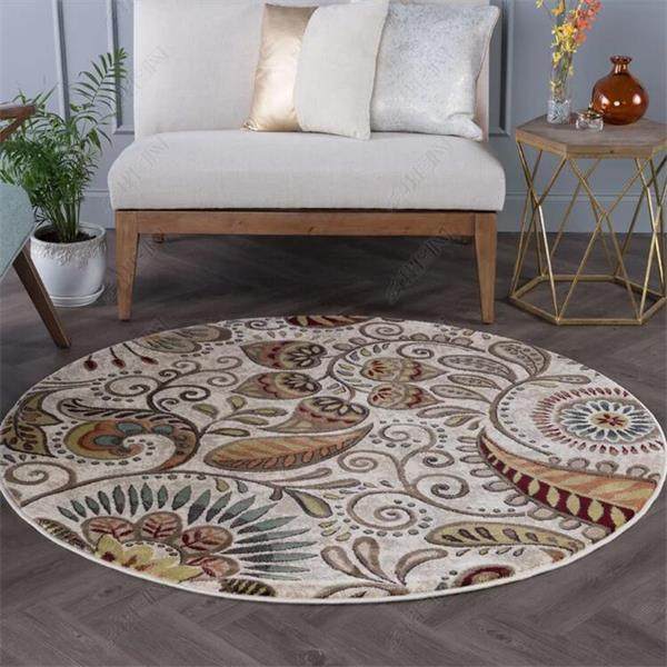 Large Modern Rugs under Piano, Royal Round Rugs in Living Room, Luxury –