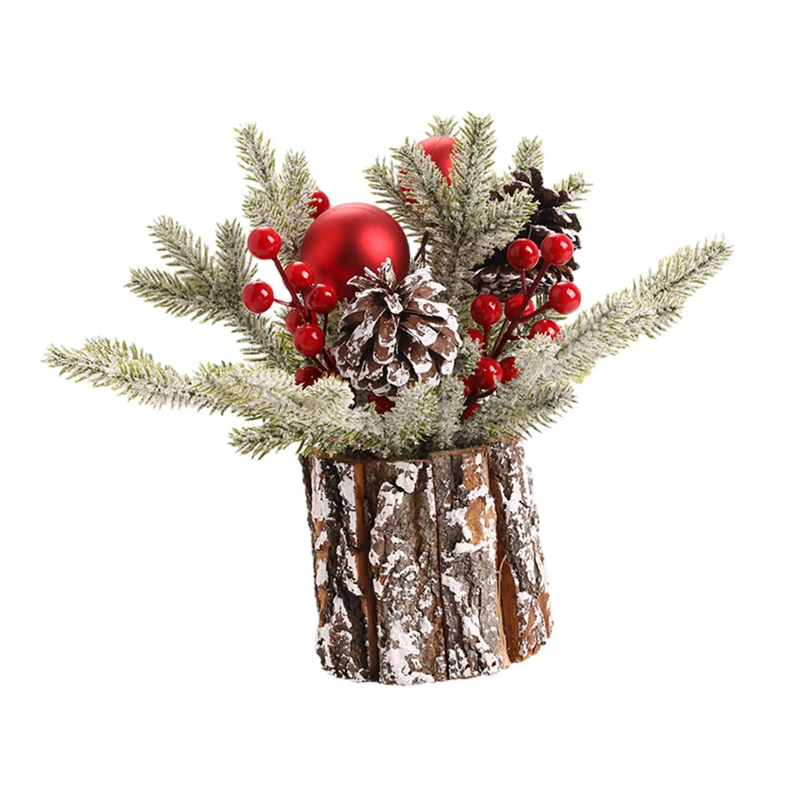 Tabletop Christmas Tree Christmas Gift Crafts Christmas Ornament Artificial Christmas Tree for Garden Farmhouse Home Decor
