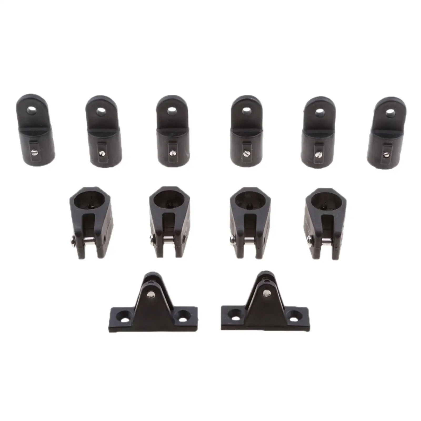 12pc/Set Boat Nylon Fittings Hardware Kits 7/8`` For 3 Bow Bimini 