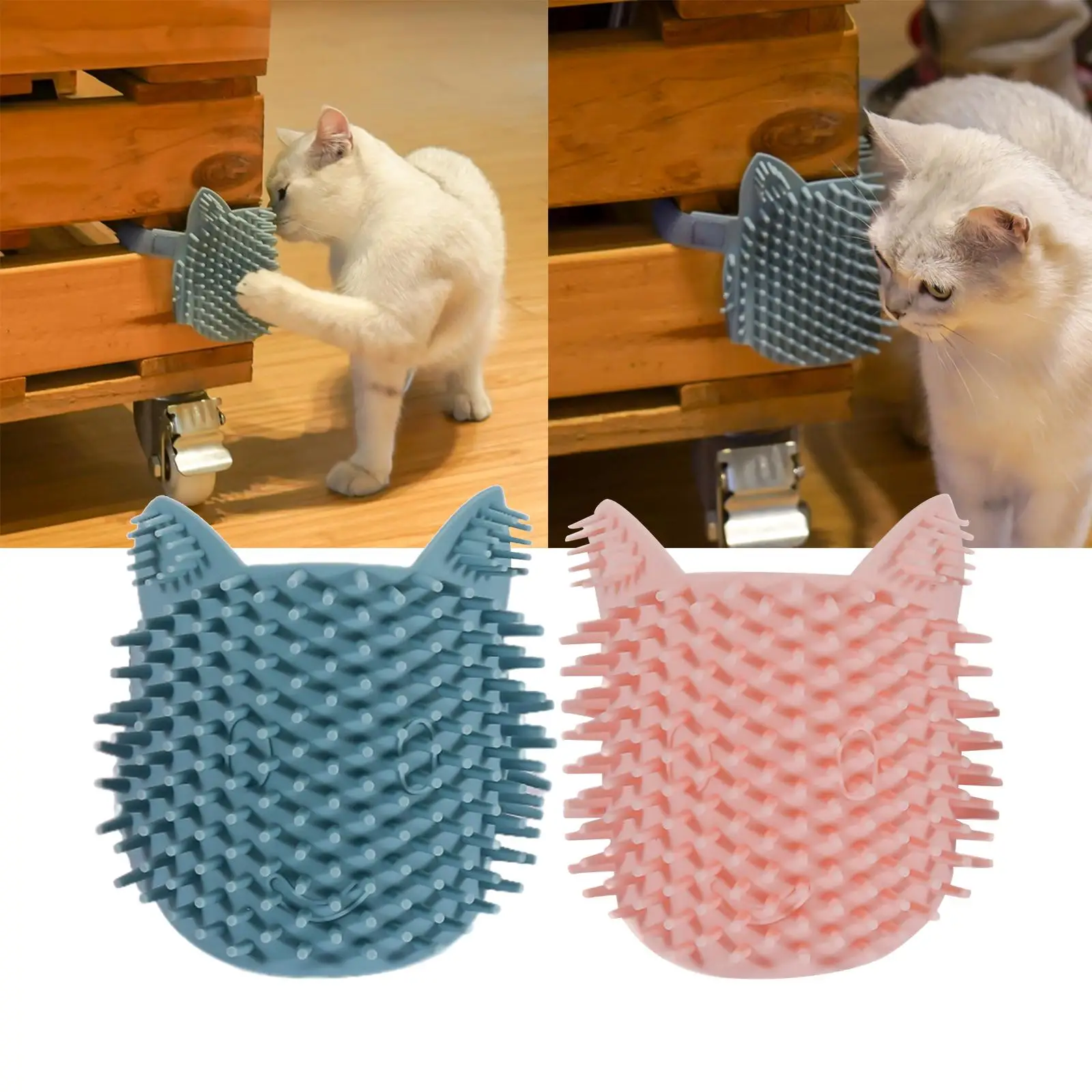 Cat Groomer Cat Scratching Pad Removable Grooming Tool Hair Remover Cat Hair Brush for Cleaning Bath Supplies