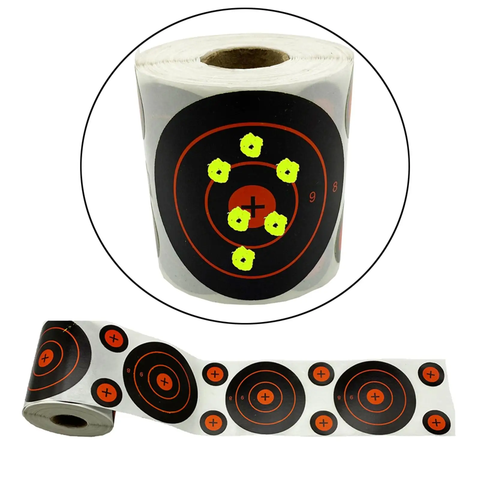 Roll of 3in Splash Targets Shooting Exercise Reactive Bright Fluorescent Sporting Goods High Visible Target Stickers