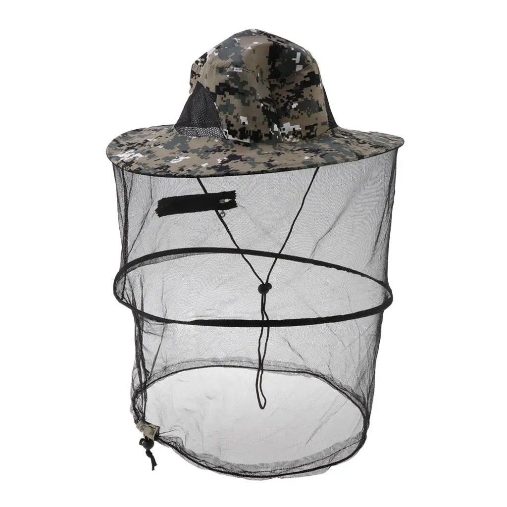  Head Net Hat, Sun Hat Bucket with Mesh Protection