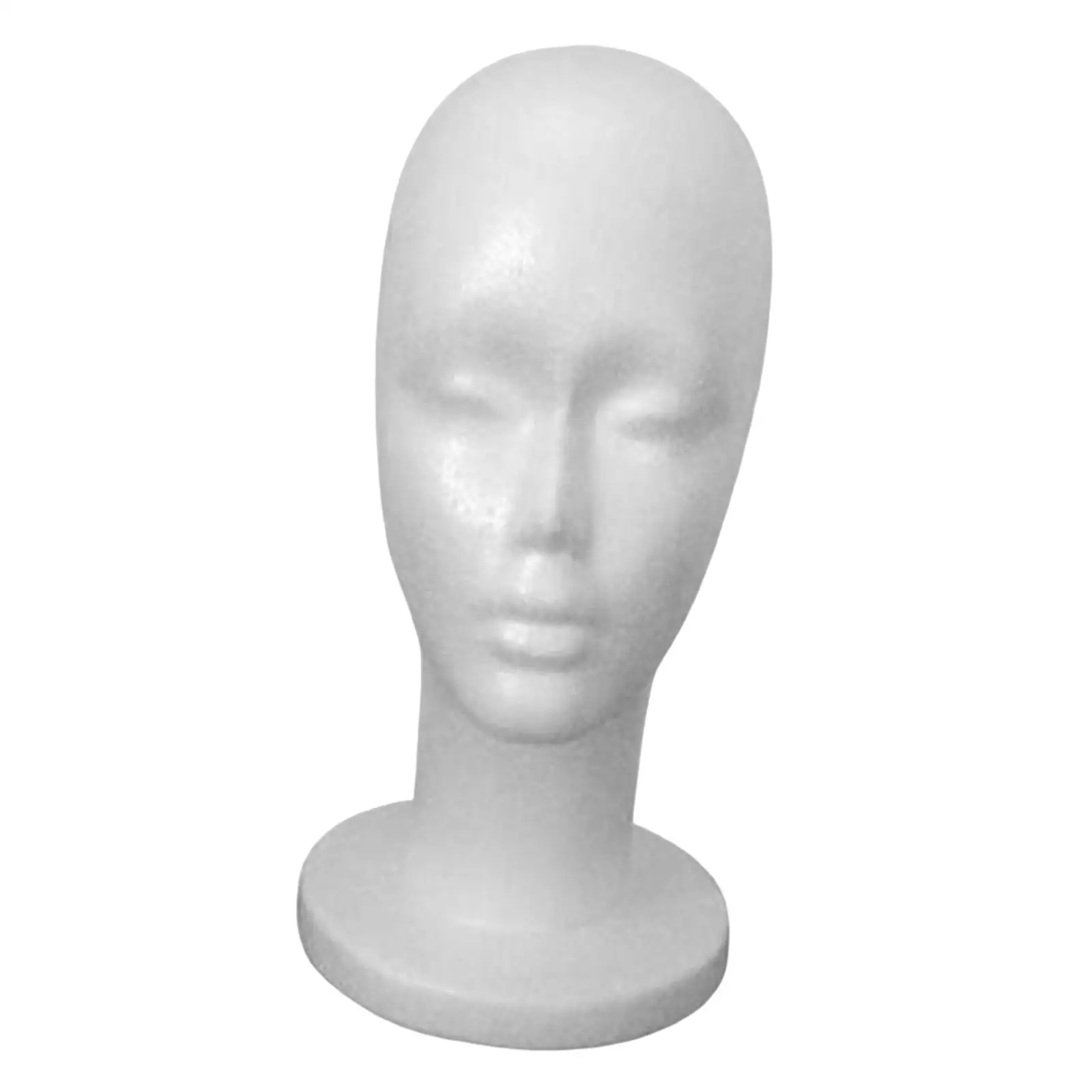 Female Foam Mannequin Head Model DIY Hat Glasses Holder White Versatile Uses for Professional or Personal Use 11.4 inch Tall