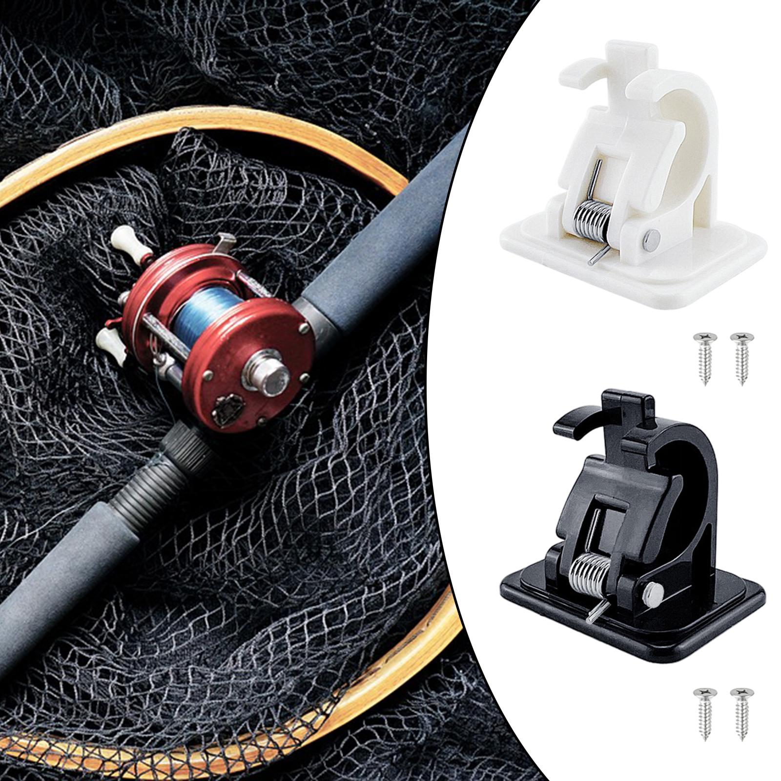 Fishing Pole Rod Holder Clips with Two Screws Clamps Holder Walls Rod Rests