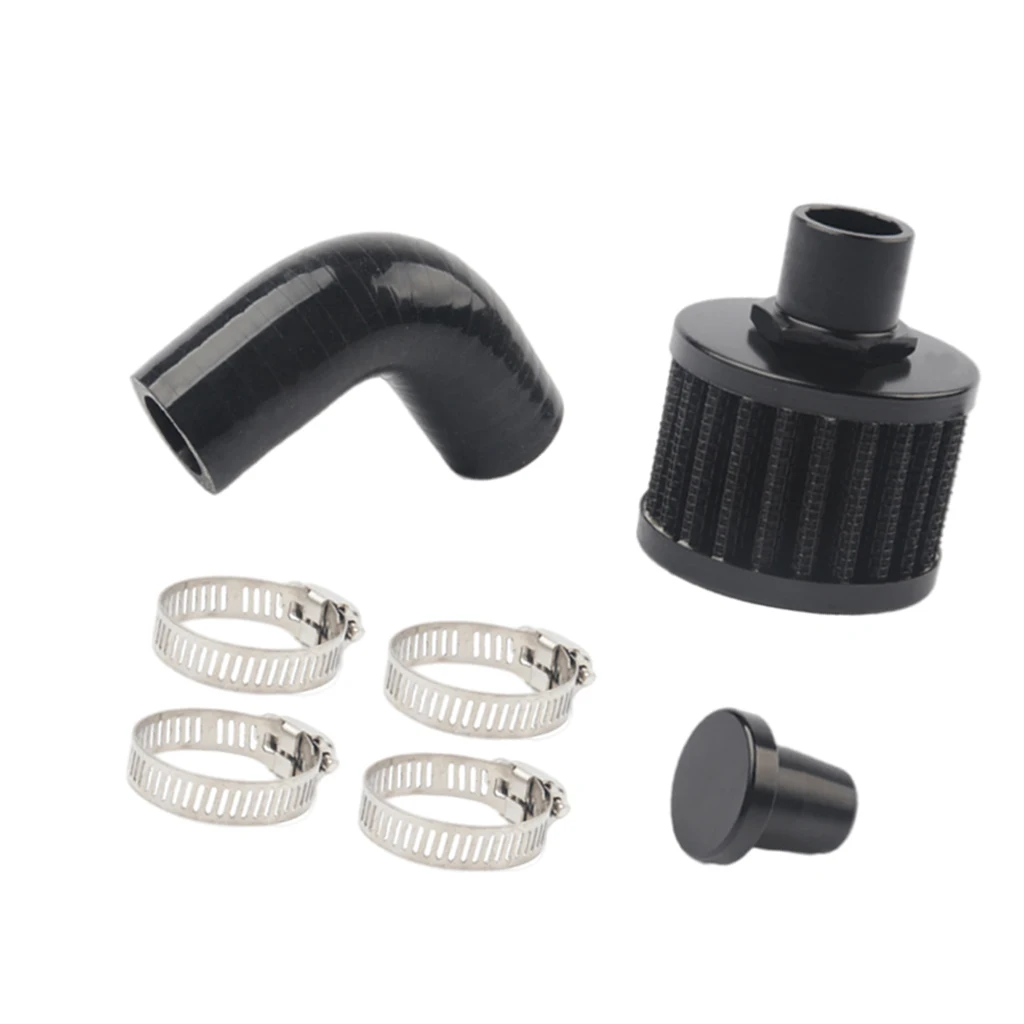 Crank Case Vent Filter Kit Accessories Black Reroute Filter Kit Breathers Filter for 3500 6.7 07.5-17