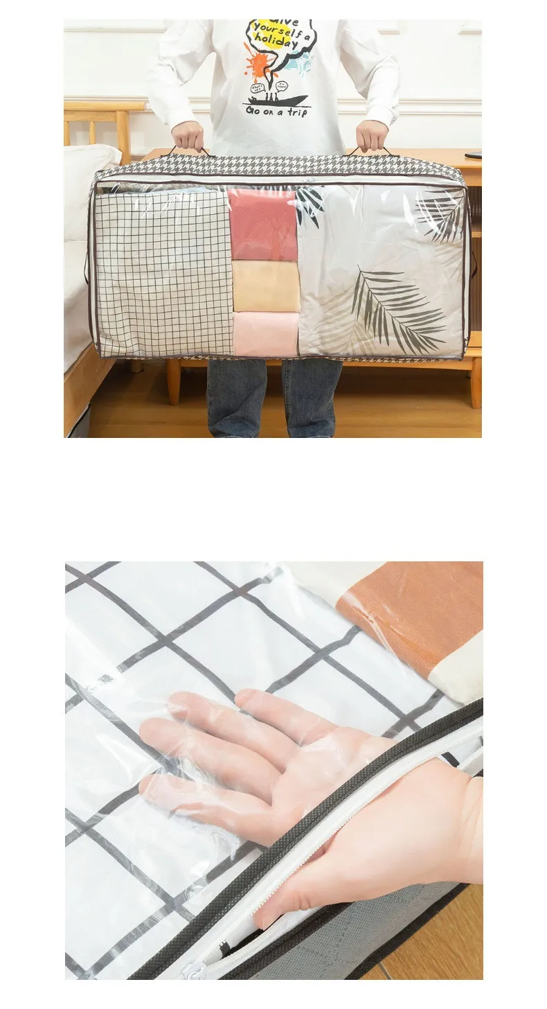 Description Picture 6 of itemUnder-bed Storage Bag Drawer Type Blanket Storage Box Cloth Art Clothes Under Bed Quilt Organizer Dustproof  storage organizer